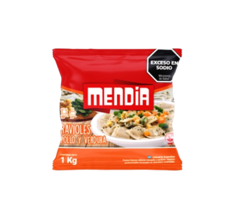 MENDIA ravioles pollo verdura x1Kg