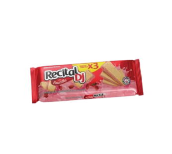 RECITAL galletita oblea frutilla tripack x150g