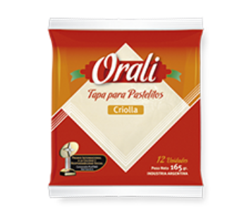 ORALI tapa pastelitos 12Un. x165g