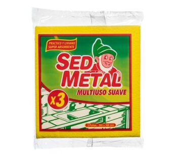 SED METAL paño multiuso suave x3Un.