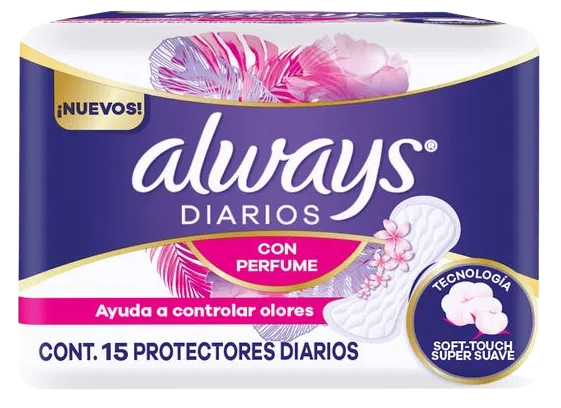 ALWAYS protectores con perfume x15Un.