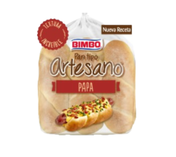 BIMBO pan artesano pancho papa x6Un.