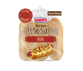 BIMBO pan artesano pancho papa x6Un.