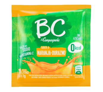 CAMPAGNOLA jugo BC naranja durazno x18 sobres
