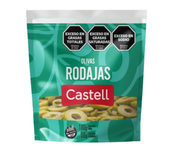 CASTELL aceituna verde rodajas x80g