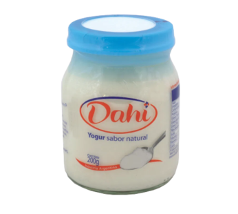 DAHI yogur frasco natural sin azucar x190g