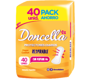 DONCELLA protectores pocket respirables con perfume x40Un.