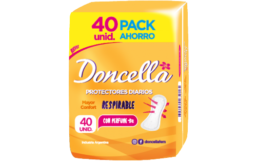 DONCELLA protectores pocket respirables con perfume x40Un.