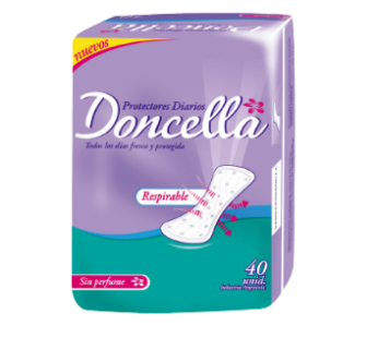 DONCELLA protectores pocket respirables sin perfume x40Un.