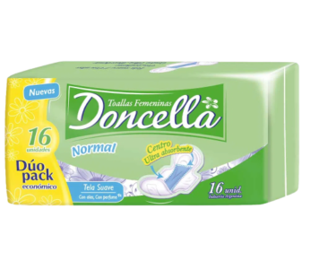 DONCELLA toalla duopack con alas con desodorante x16Un.