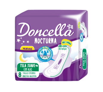 DONCELLA toalla nocturna suave con alas x8Un.