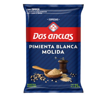 DOS ANCLAS condimento pimienta blanca molida x25g