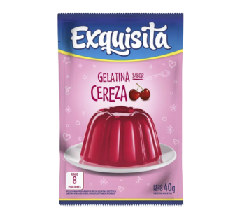 EXQUISITA gelatina cereza sobre x40g