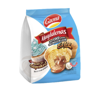 GAONA madalena coco rellena dulce de leche x215g