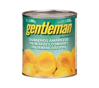 GENTLEMAN duraznos mitades x3Kg