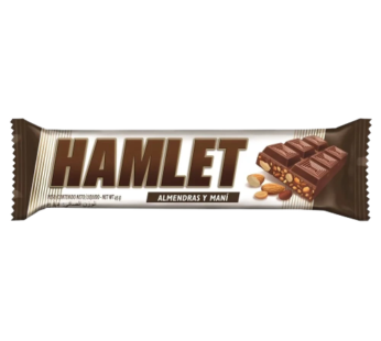 HAMLET chocolate mani almendras x45g