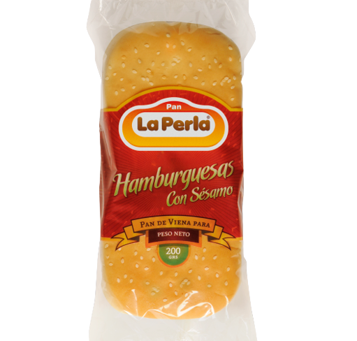 LA PERLA pan hamburguesas max sesamo x4Un.