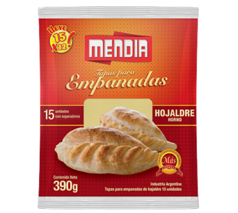 MENDIA tapas empanada horno hojaldre x15Un.