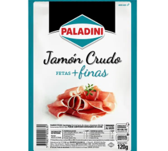 PALADINI jamon crudo feteado x120g