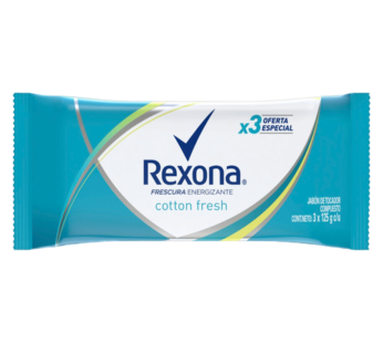 REXONA jabon tocador cotton/fresh 3×120/125g