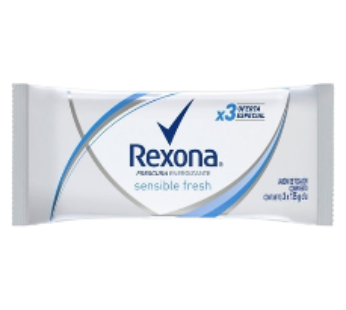 REXONA jabon tocador sensible 3Un x125g