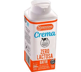SERENISIMA crema zero lactosa x200cc