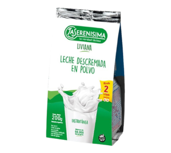 SERENISIMA leche en polvo descremada x200g