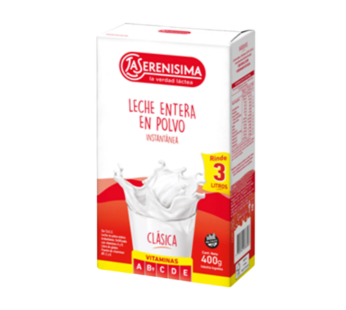 SERENISIMA leche en polvo x400g