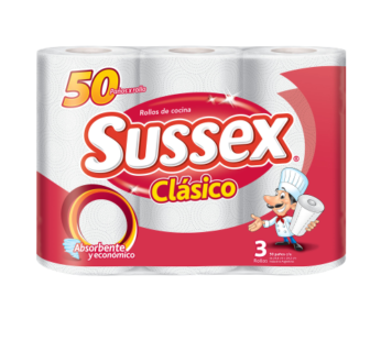 SUSSEX rollo cocina 50mt x3Un.