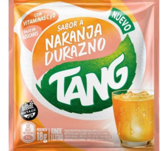 TANG jugo naranja/durazno x20 sobres