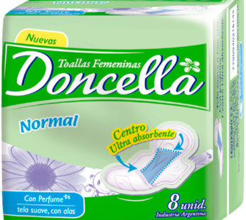 DONCELLA toalla con alas con desodorante x8Un.