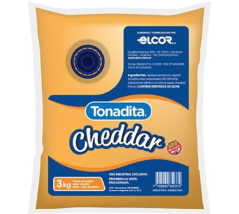 TONADITA cheddar pouch x3Kg