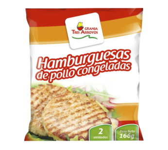 TRES ARROYOS hamburguesas pollo 2Un. x166g