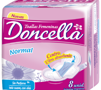 DONCELLA toalla con alas sin desodorante x8Un.