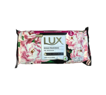 LUX jabon tocador rosas 3×120/125g