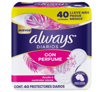 ALWAYS protectores con perfume x40Un.