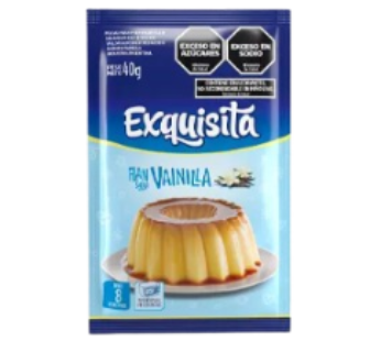 EXQUISITA flan vainilla sobres x40g