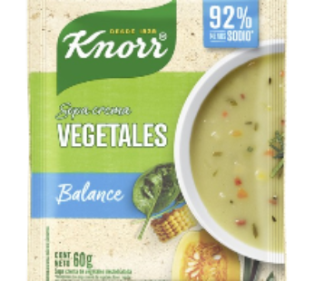 KNORR sopa crema balance vegetales