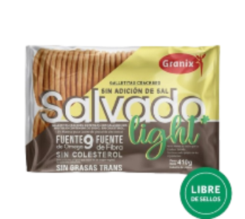 GRANIX galletita salvado sin sal light x410g