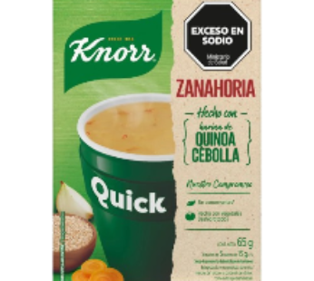 KNORR QUICK sopa zanahoria con quinoa y cebolla