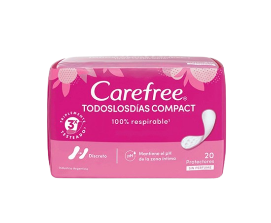 CAREFREE protector compact sin perfume x20Un.