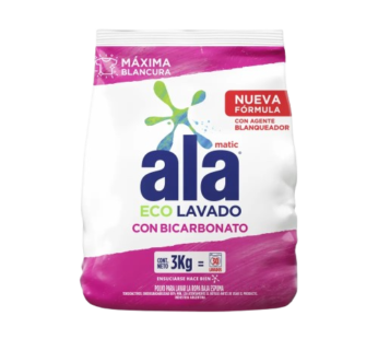ALA jabon polvo matic con bicarbonato x3kg