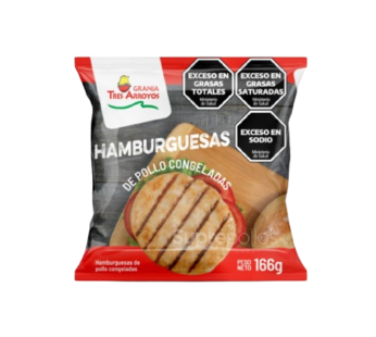 TRES ARROYOS hamburguesas pollo 2Un. x166g