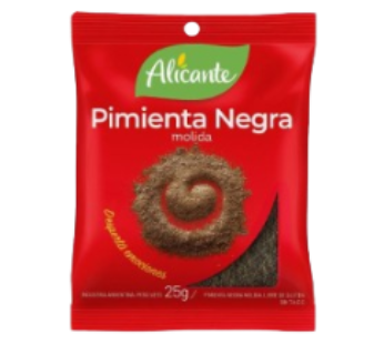 ALICANTE condimento pimienta negra molida x25g