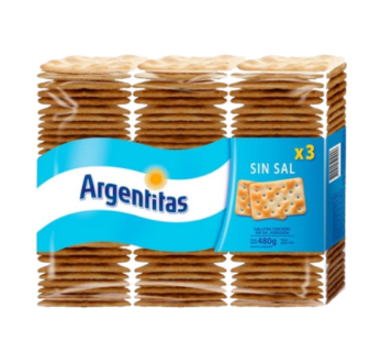 ARGENTITAS galletita crackers sin sal x480g