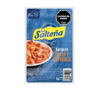 LA SALTEÑA ravioles pollo espinaca x450g