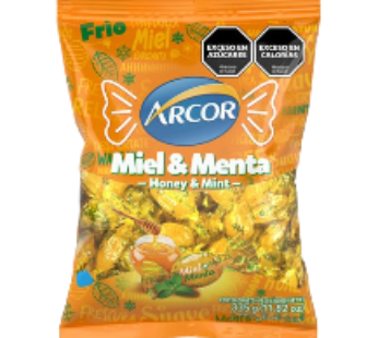 ARCOR caramelos miel y menta x335g