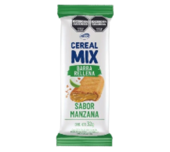 ARCOR cereal mix relleno manzana x32g