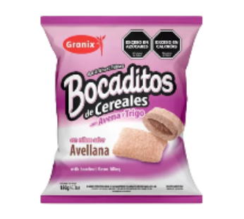 GRANIX bocadito cereal relleno avellanas x180g