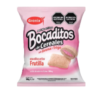 GRANIX bocadito cereal relleno frutilla x180g